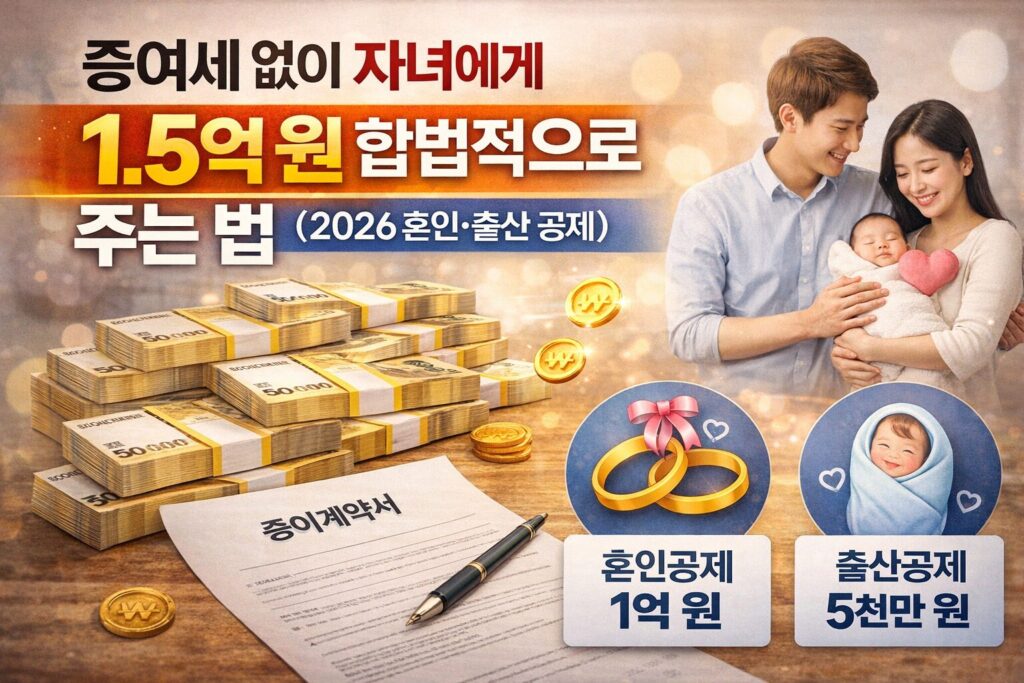 증여세 없이 자녀에게 1.5억 원 합법적으로 주는 법 