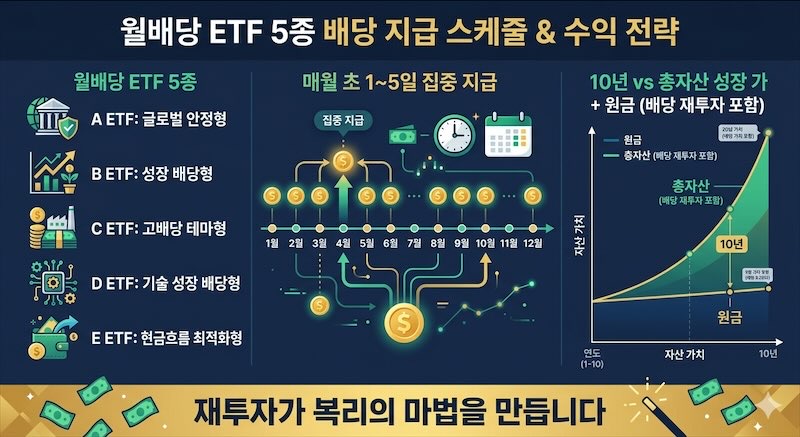노후 대비 월배당 ETF 인포그래픽 